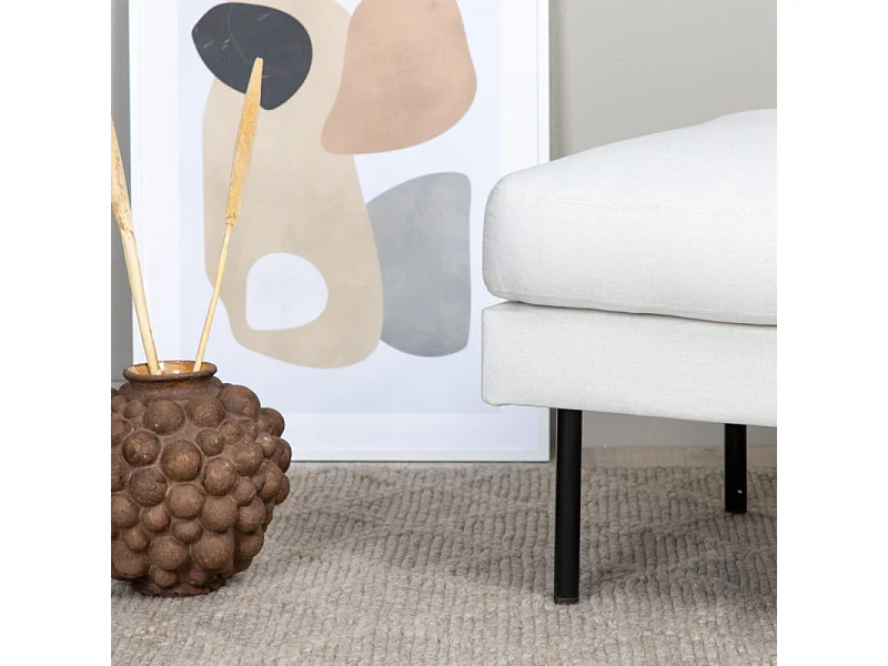 Zoom poef, hocker  zwart, lichtbeige.