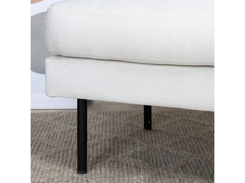 Zoom poef, hocker  zwart, lichtbeige.