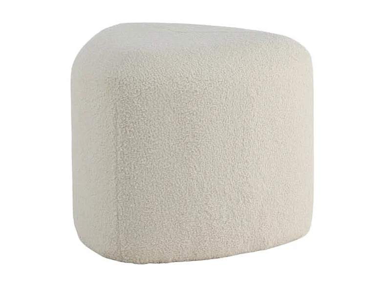Pegpouf ,repose-pieds Ø46cm ours en peluche blanc.
