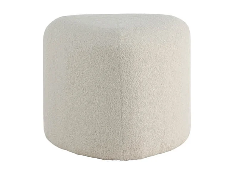 Pegpouf ,repose-pieds Ø46cm ours en peluche blanc.
