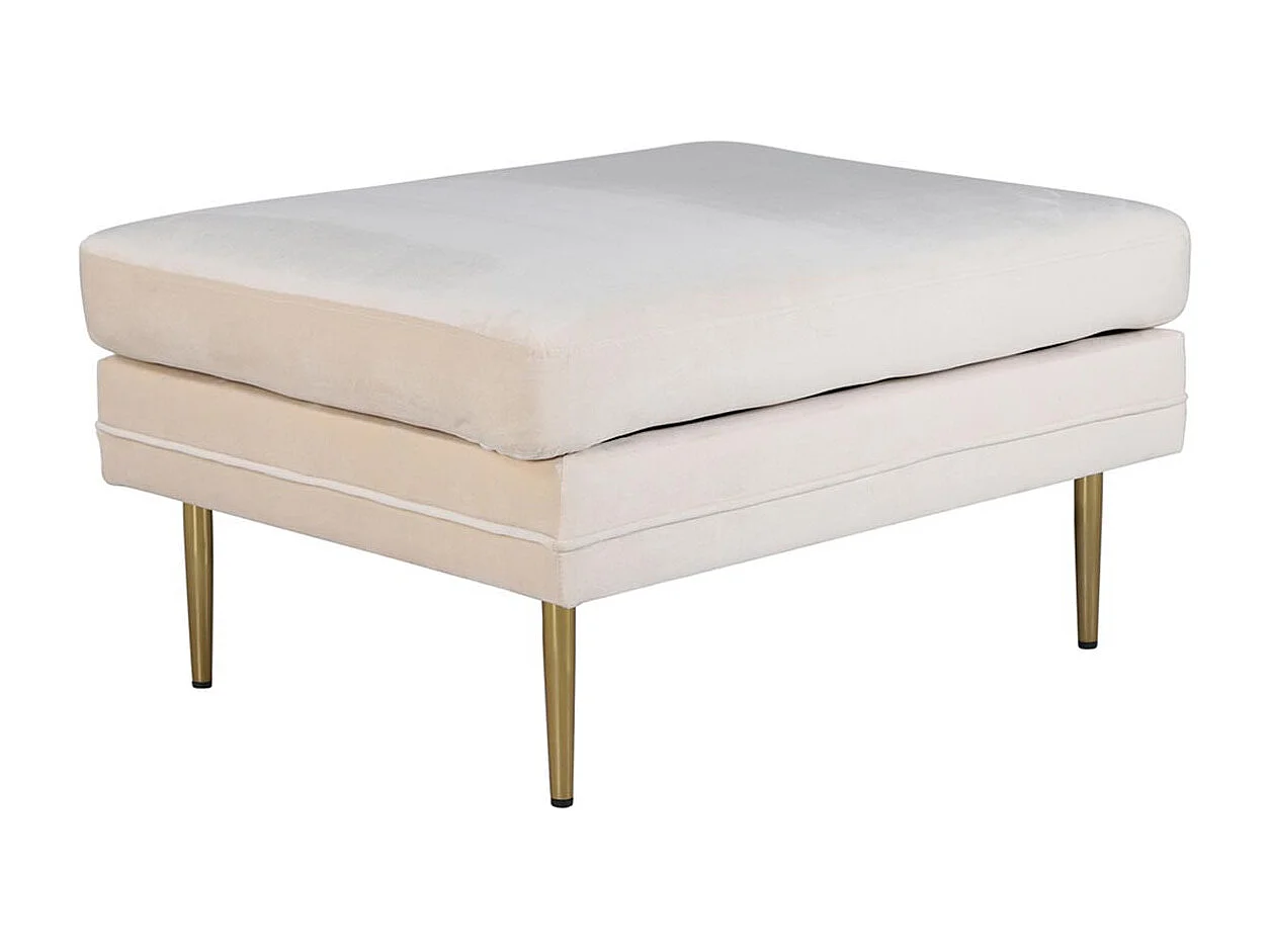 Pouf Design en Velours "Boom" 90cm Blanc