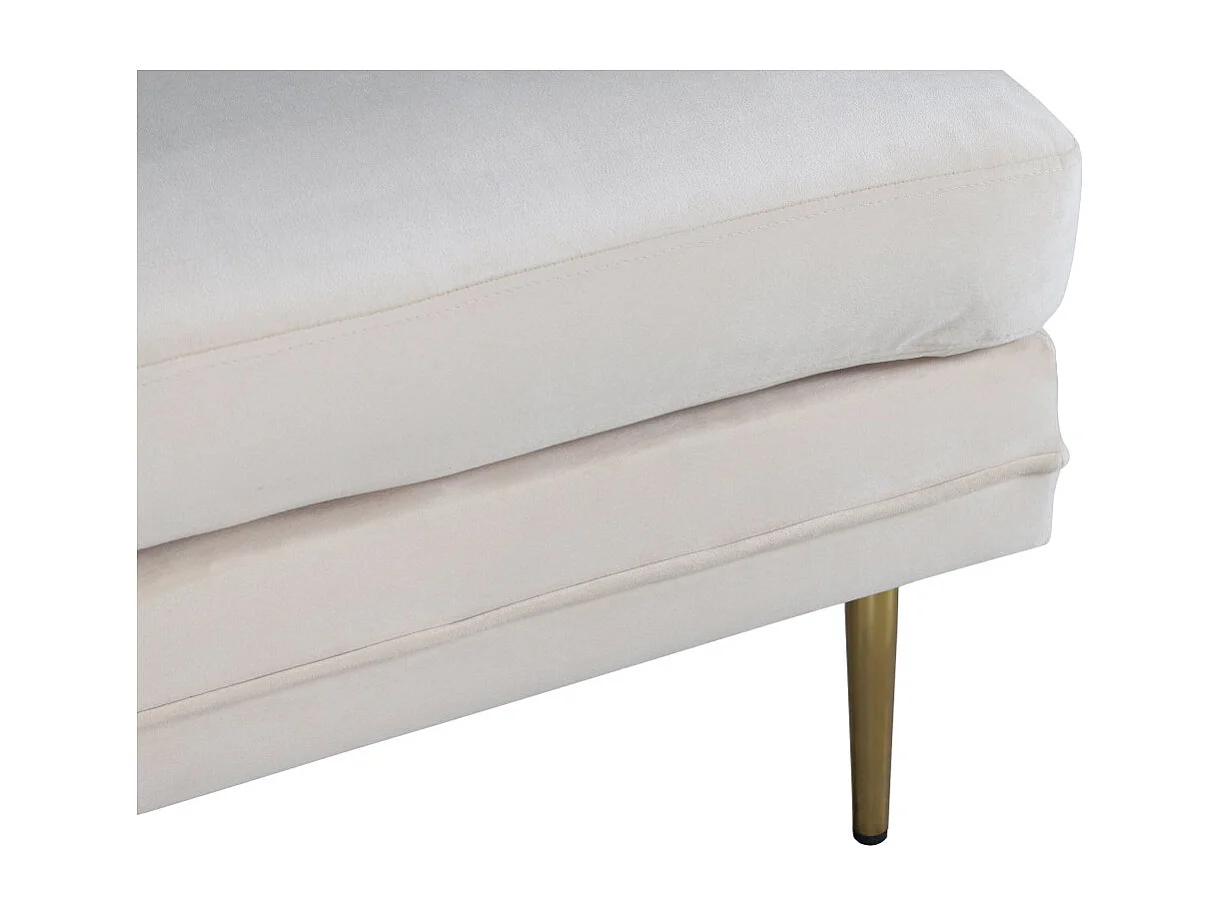 Pouf Design en Velours "Boom" 90cm Blanc