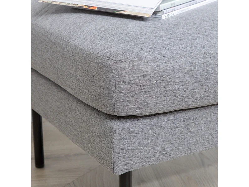 Zoom poef, hocker  zwart, grijs.