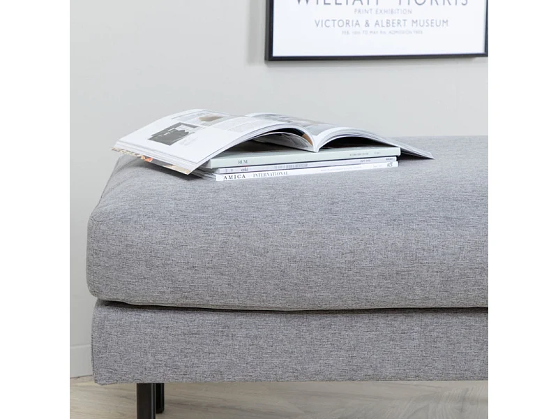 Pouf Design en Tissu "Zoom" 85cm Gris