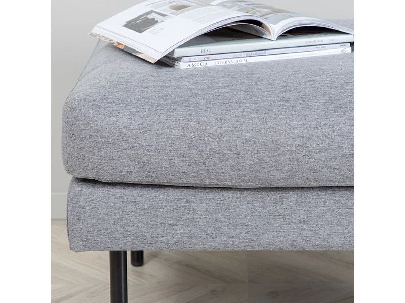 Pouf Design en Tissu "Zoom" 85cm Gris