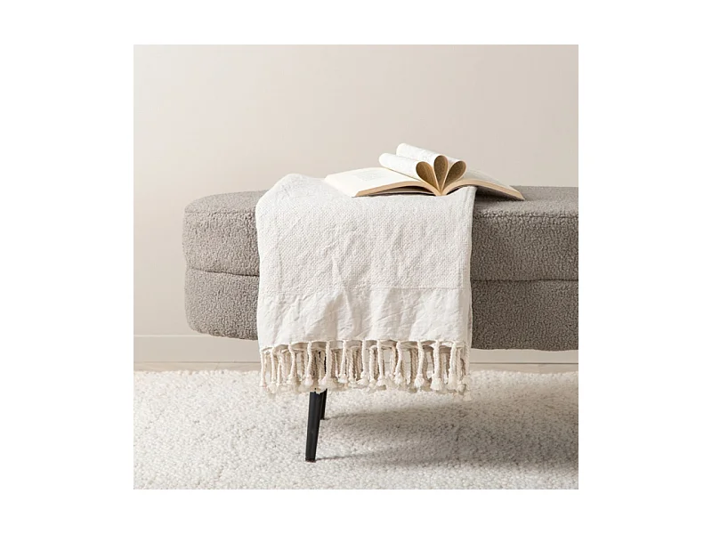 Pouf Design Bouclette "Otto" 100cm Grège