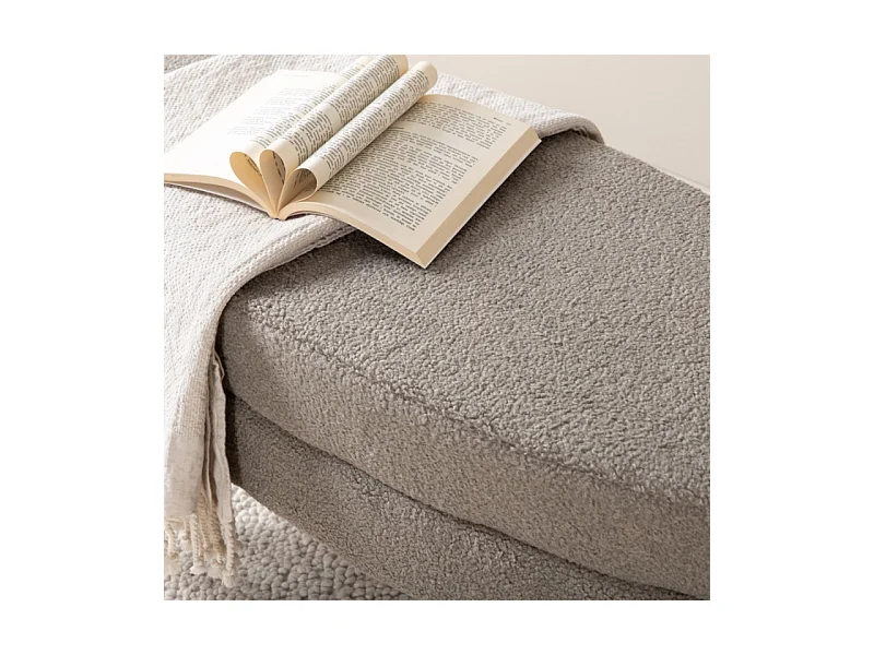 Pouf Design Bouclette "Otto" 100cm Grège