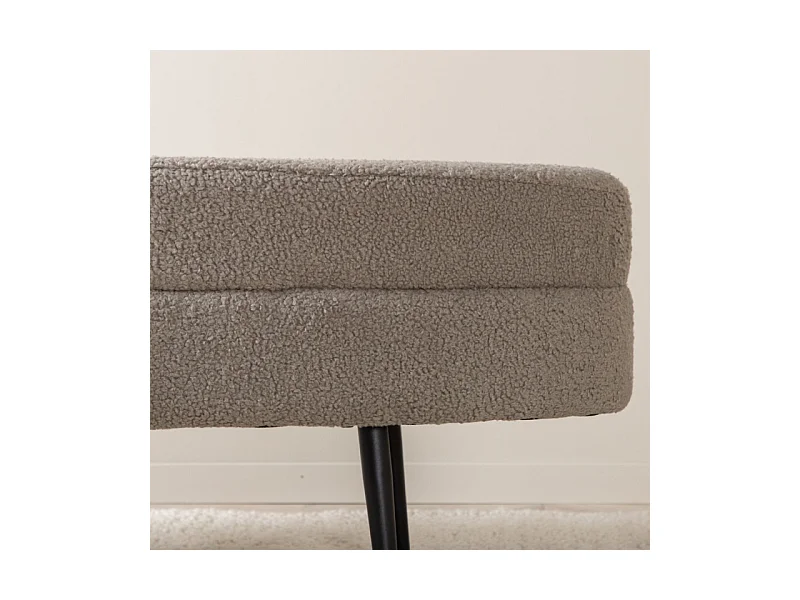 Pouf Design Bouclette "Otto" 100cm Grège