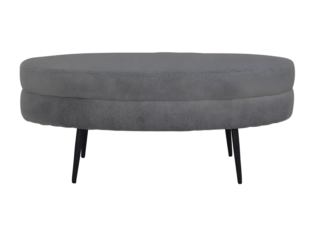 Kauf Unique Otto Pouf, Hocker Teddystoff schwarz, braun