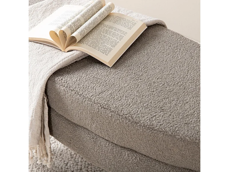 Pouf Design Bouclette "Otto" 100cm Grège