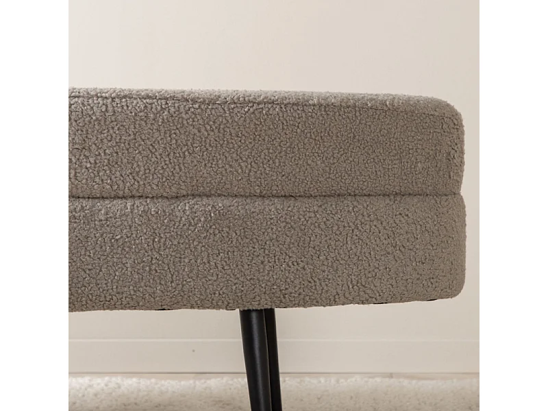 Pouf Design Bouclette "Otto" 100cm Grège