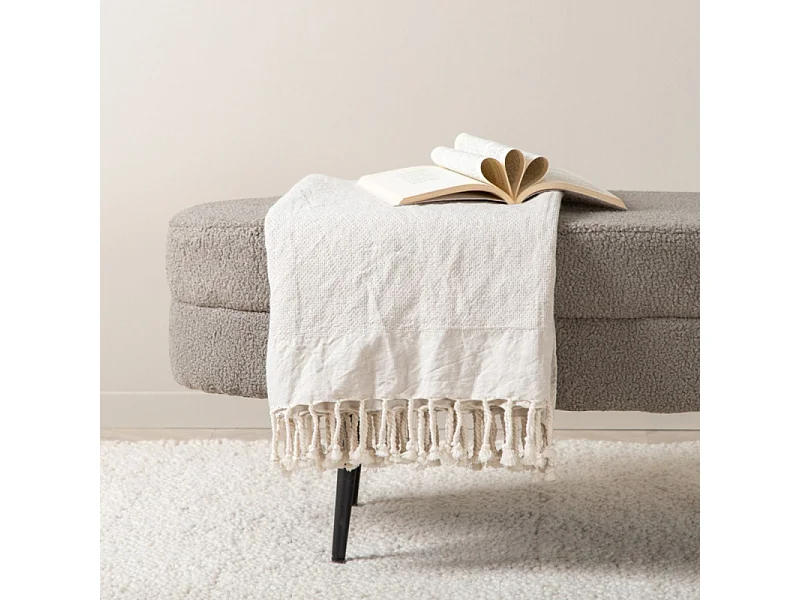 Pouf Design Bouclette "Otto" 100cm Grège