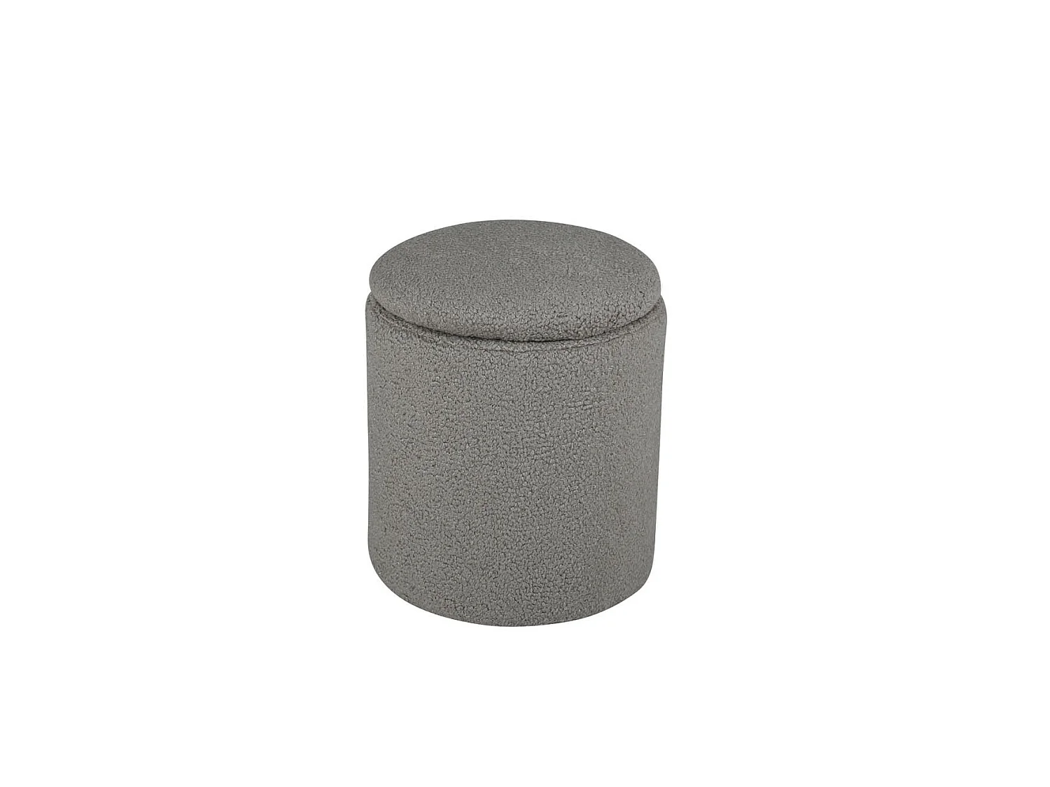 Pouf Coffre Bouclé "Limpen" 40cm Gris