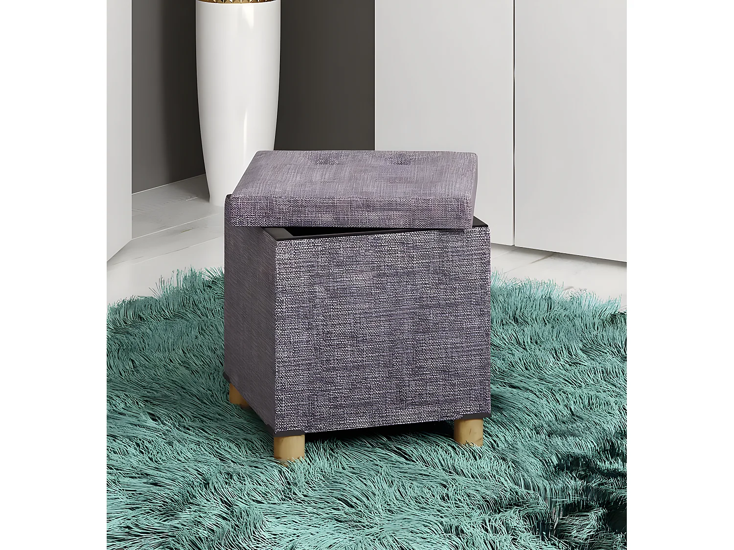 Seat Sizos Gray H. 40 x W. 38 x D. 38 cm