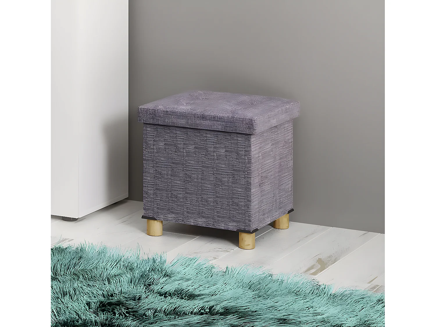 Seat Sizos Gray H. 40 x W. 38 x D. 38 cm