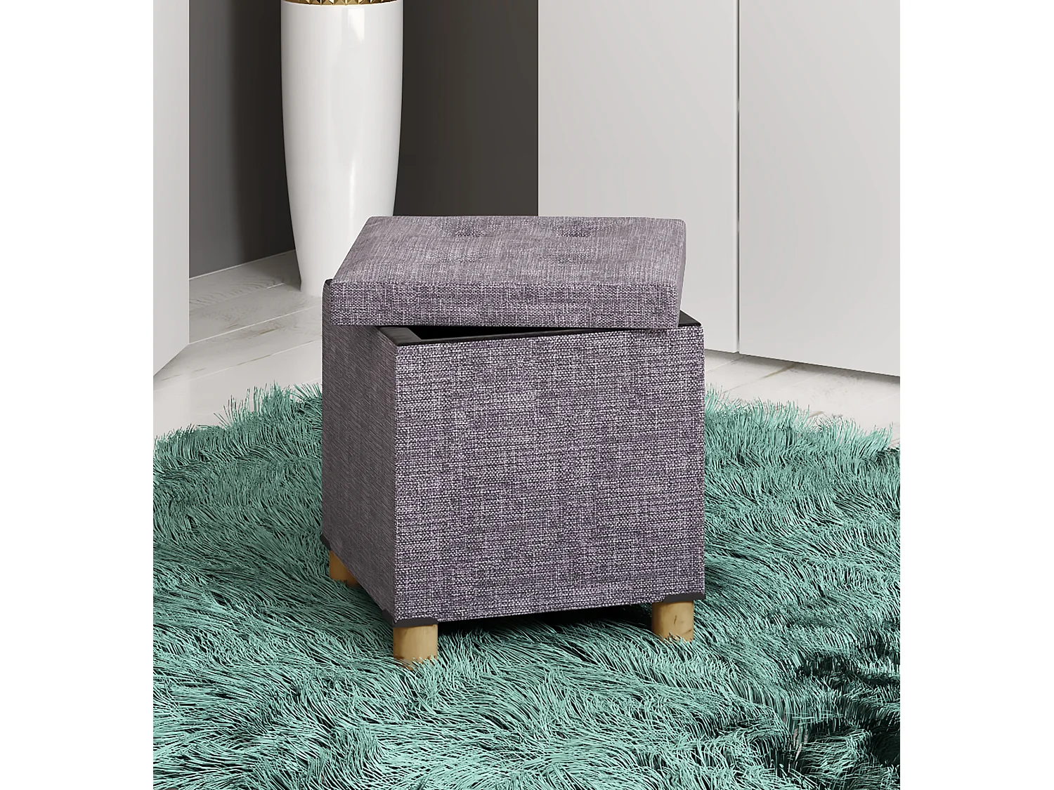 Seat Sizos Gray H. 40 x W. 38 x D. 38 cm