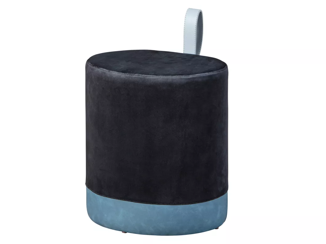 Kauf Unique Osana Fusshocker, Hocker schwarz und blau