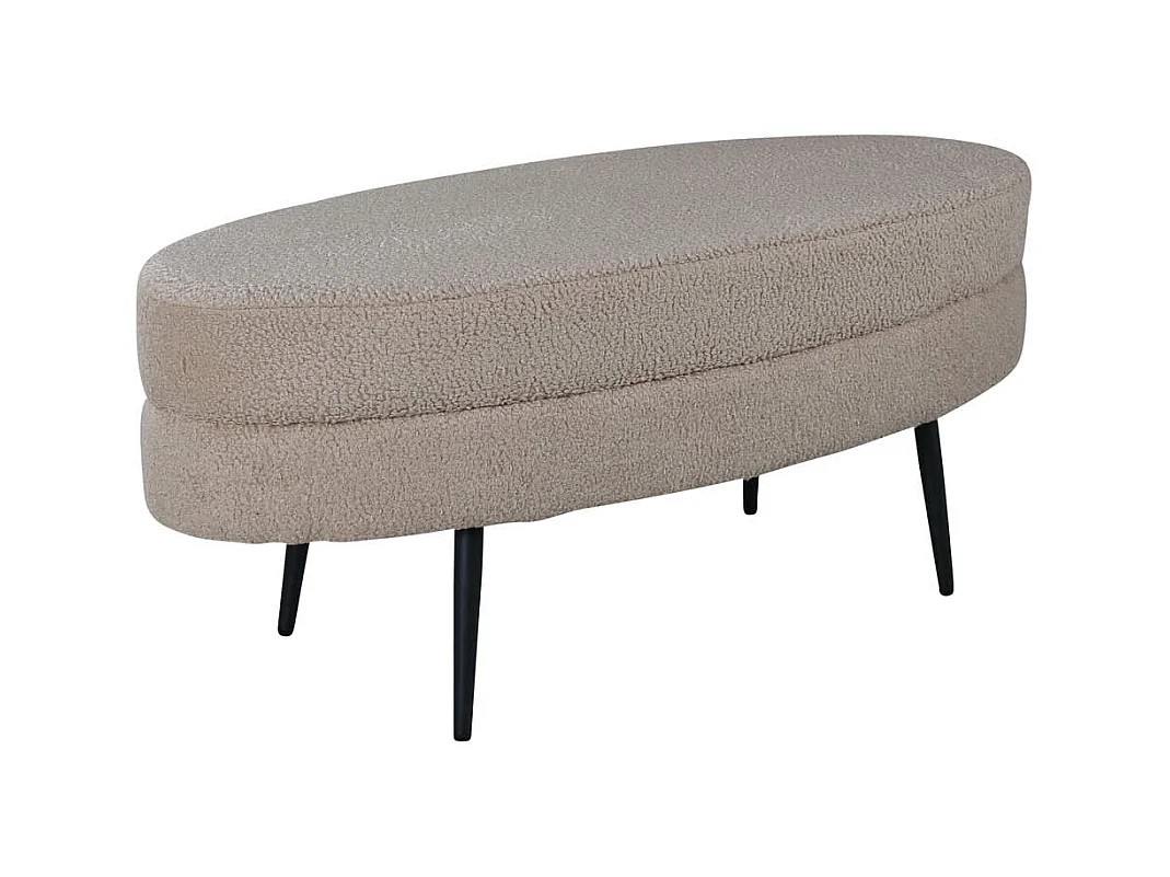 Pouf Design Bouclette "Otto" 100cm Beige