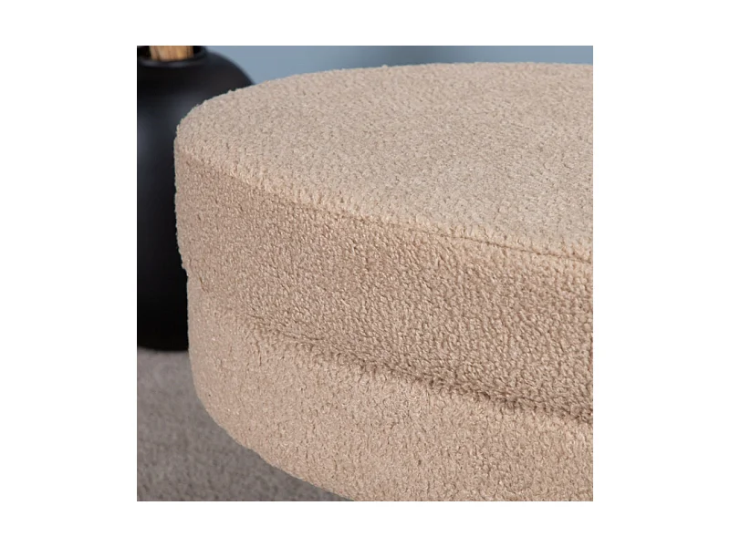 Pouf Design Bouclette "Otto" 100cm Beige