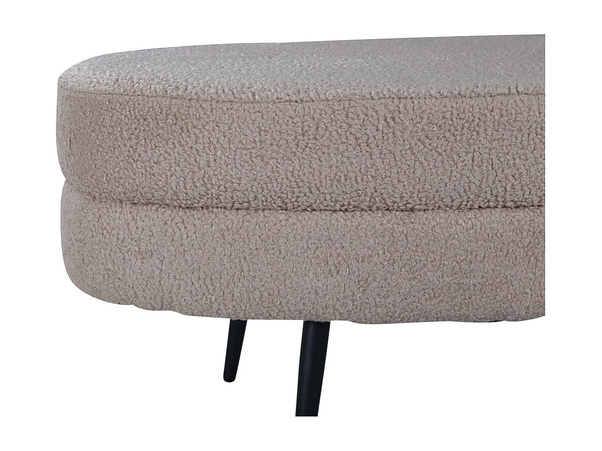 Pouf Design Bouclette "Otto" 100cm Beige