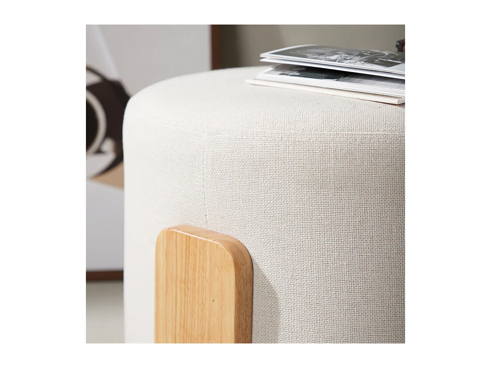 Coffey Pouf, Hocker Ø52,5cm  braun.
