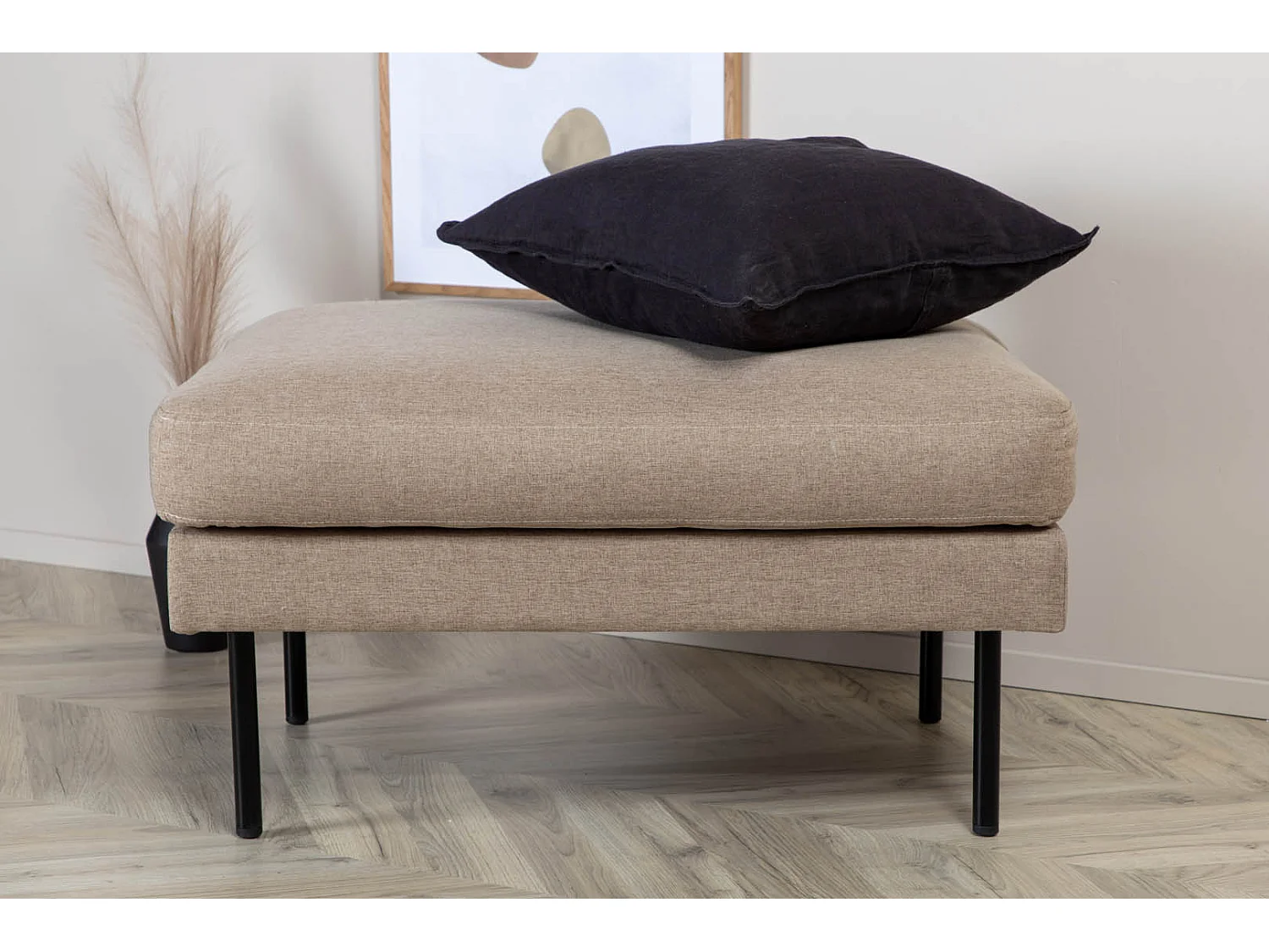 Zoom poef, hocker  zwart, bruin.