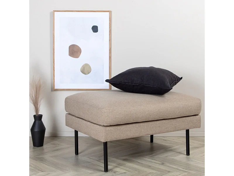 Pouf Design en Tissu "Zoom" 85cm Marron