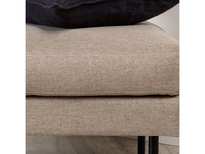 Pouf Design en Tissu "Zoom" 85cm Marron