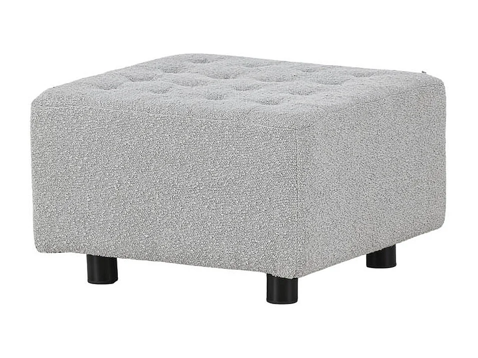 Bowie pouf ,repose-pieds   noir, grisclair.