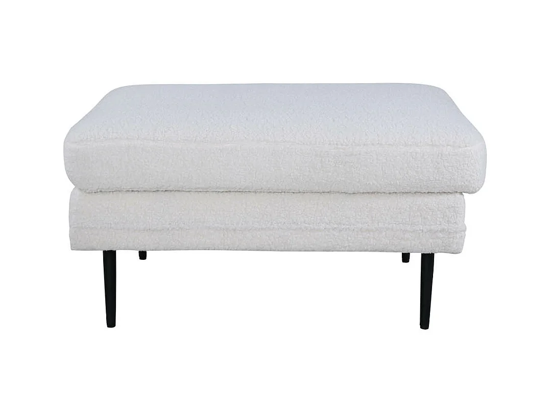 Pouf Design Bouclette "Boom" 90cm Blanc