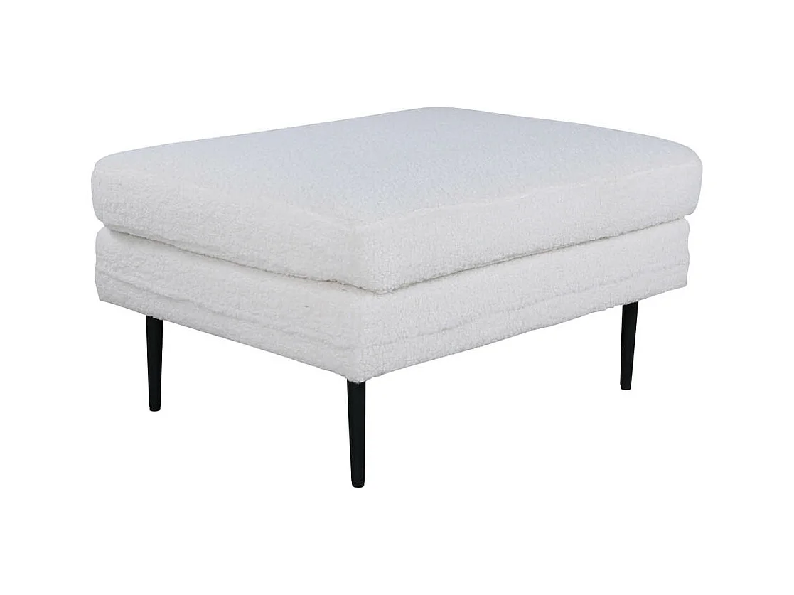Boom poef, hocker teddystof zwart, wit.