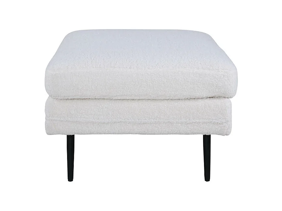 Boom poef, hocker teddystof zwart, wit.