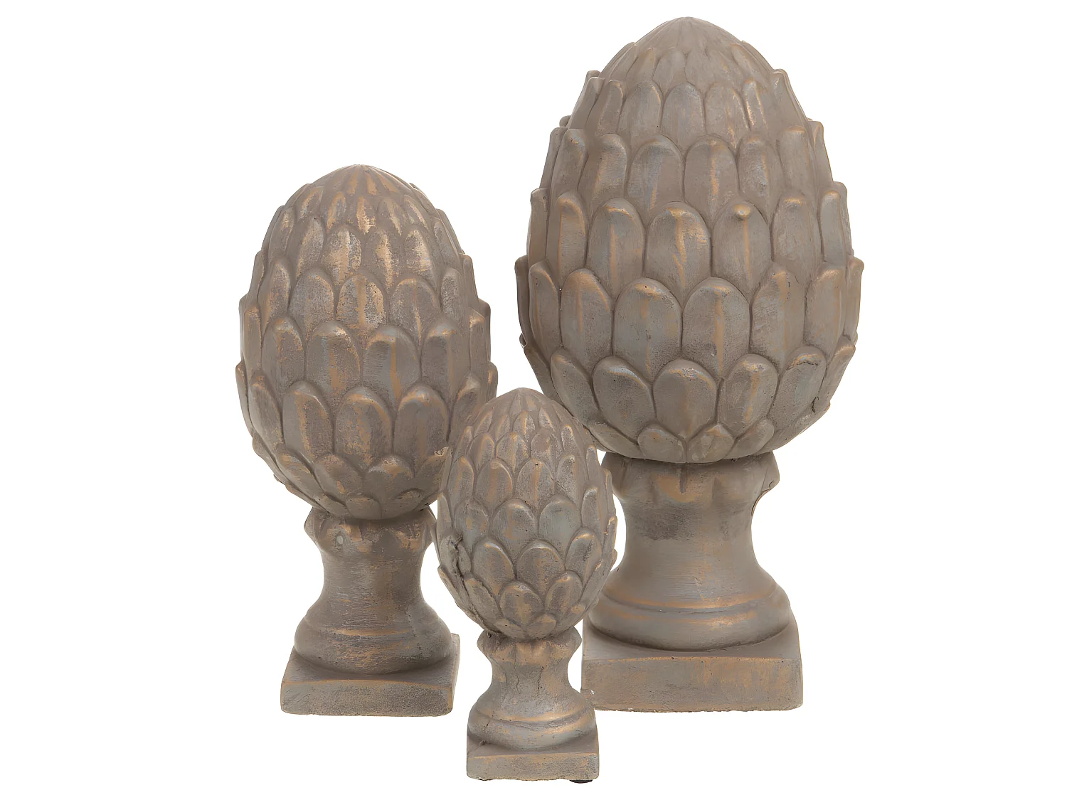 Pomme de pin dorée 19,5 cm