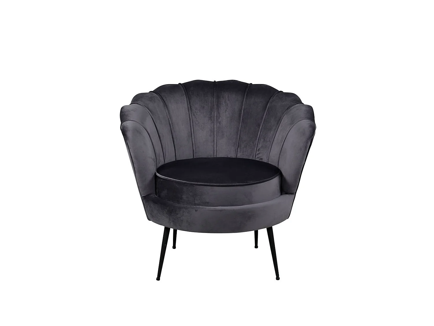 Calais fauteuil velours donkergrijs.