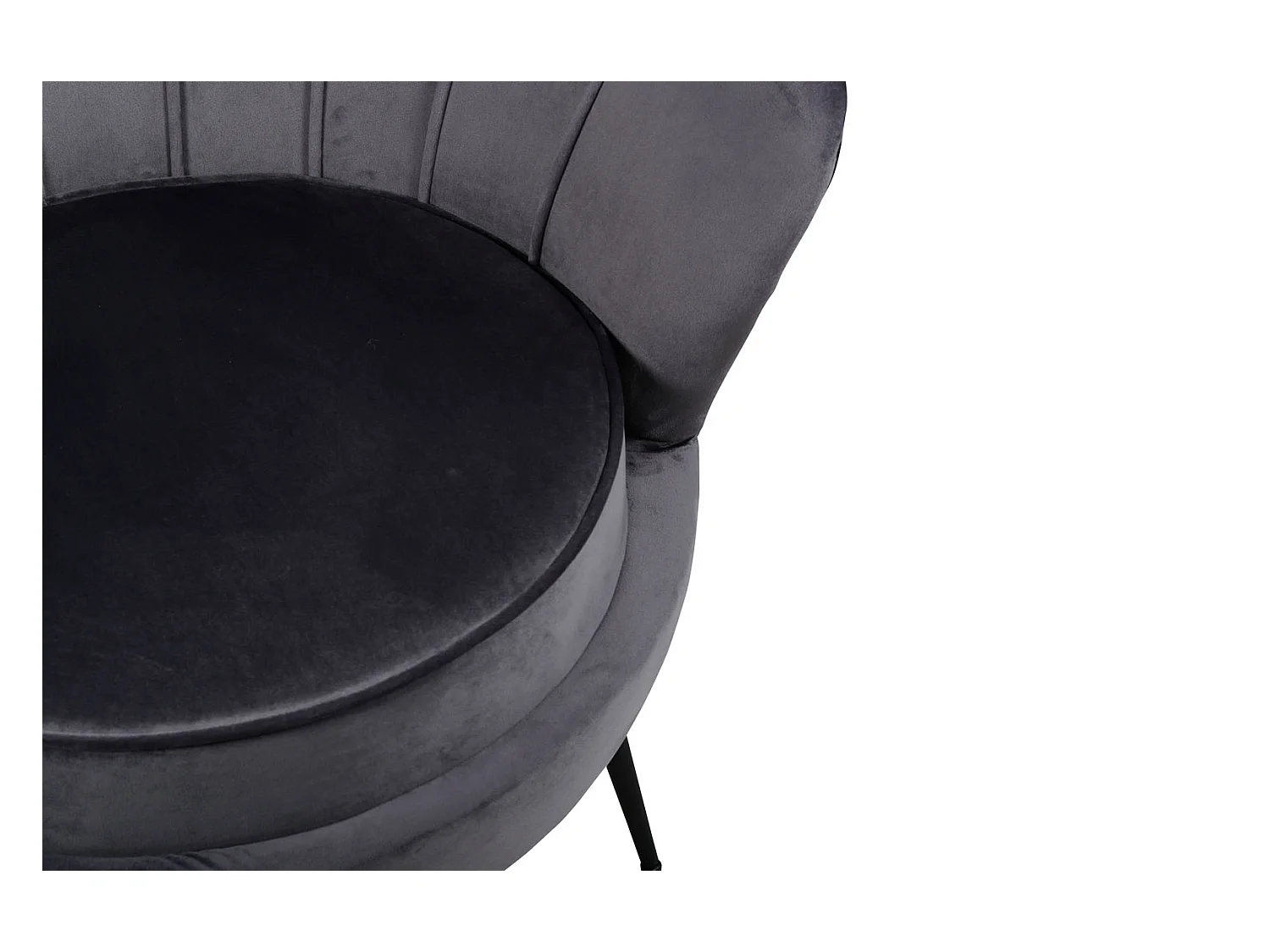 Calais Sessel Velour dunkelgrau.