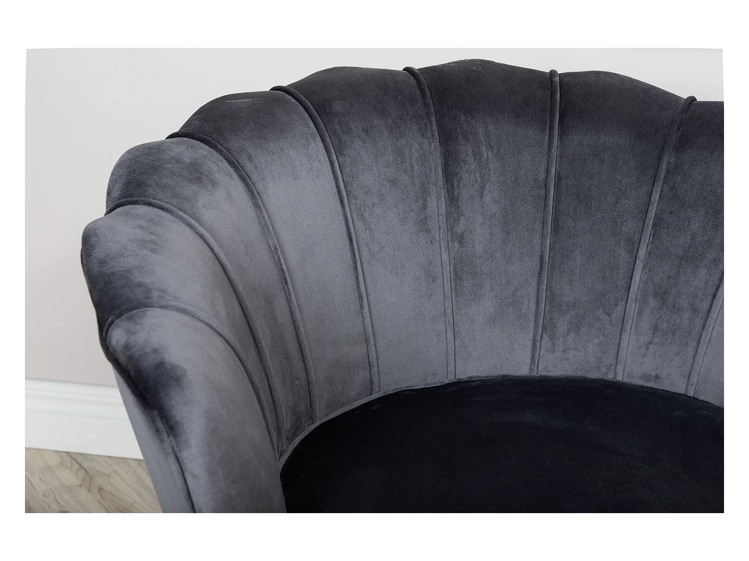 Calais Sessel Velour dunkelgrau.