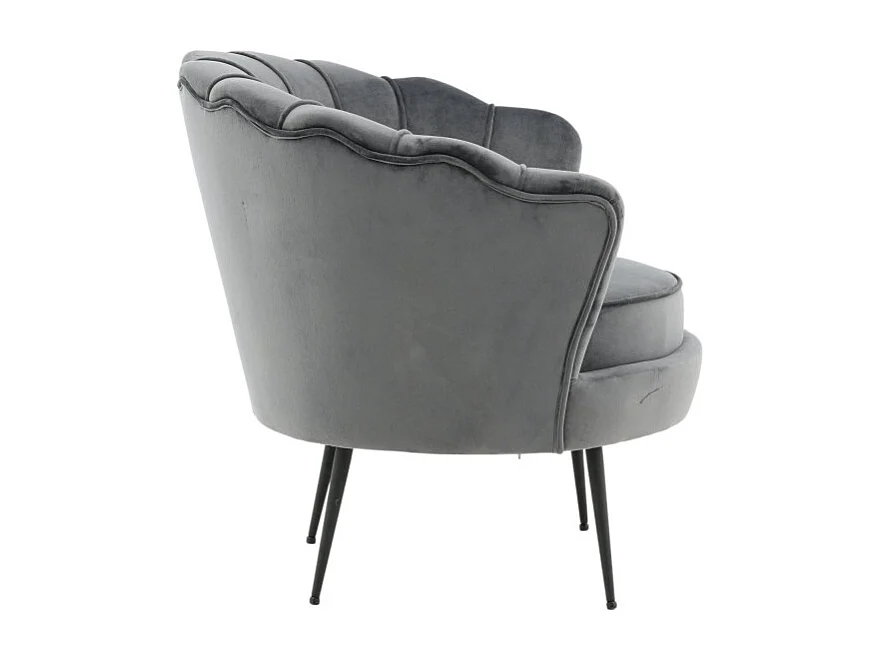 Calais fauteuil velours donkergrijs.