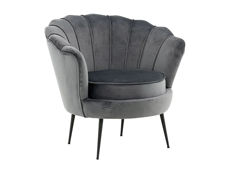 Calais Sessel Velour dunkelgrau.