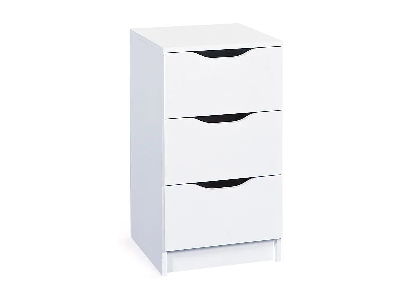 Wung Commode à 3 tiroirs, blanc.