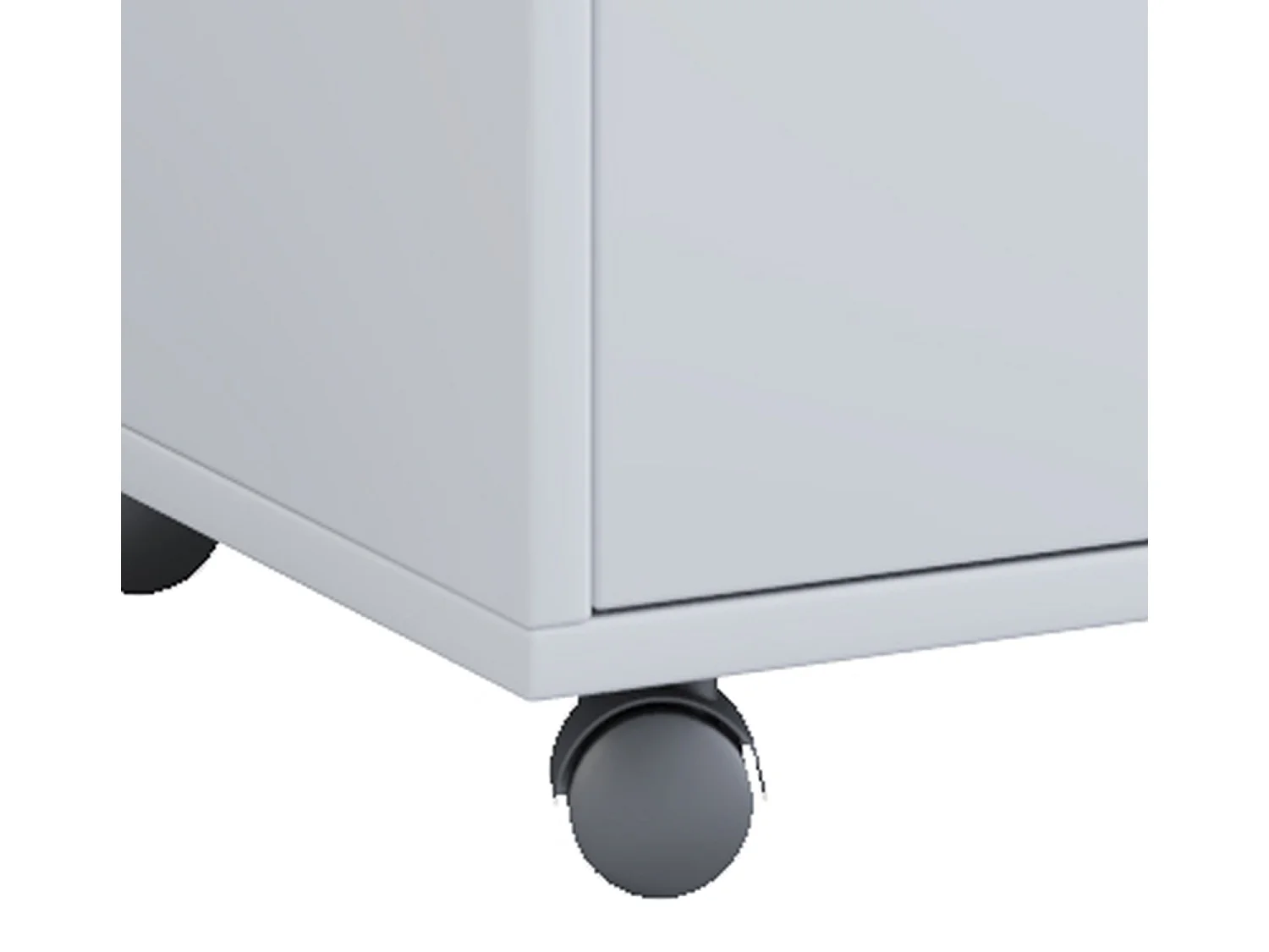 VCM Roll Container | Recipiente lateral com gaveta | Dimensões aprox. A. 54 x L. 45 x P. 38 cm | Recipiente para escritório - Masola (Branco)