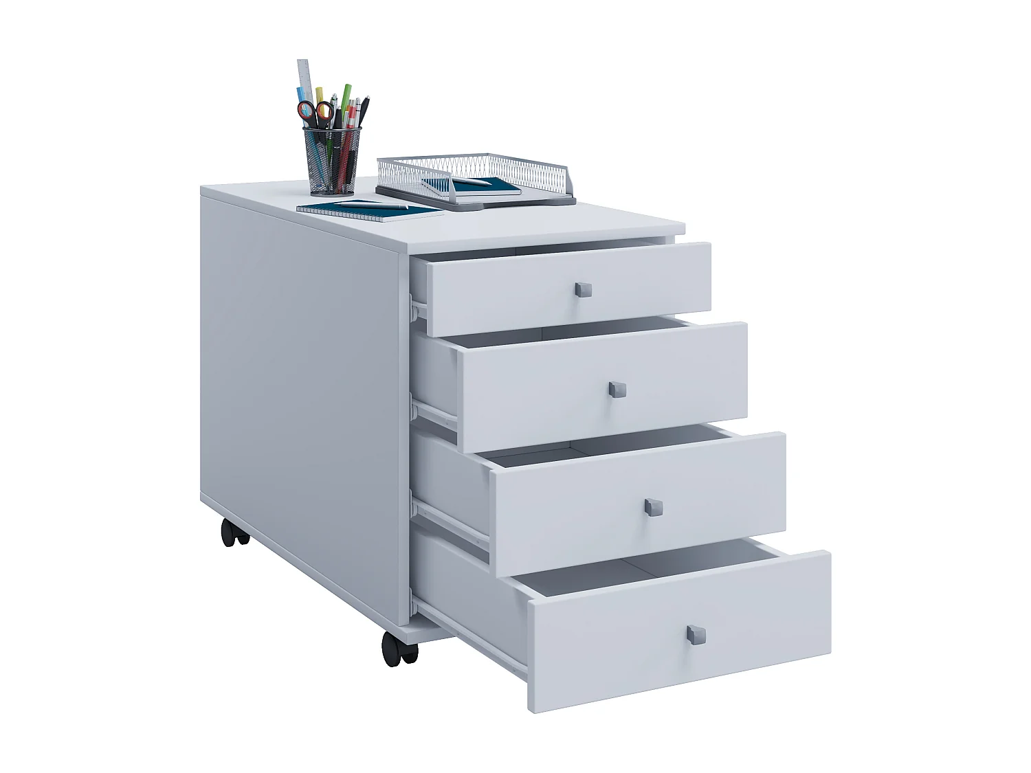 Roll Container Lona White H. 57 x W. 42 x D. 75 cm