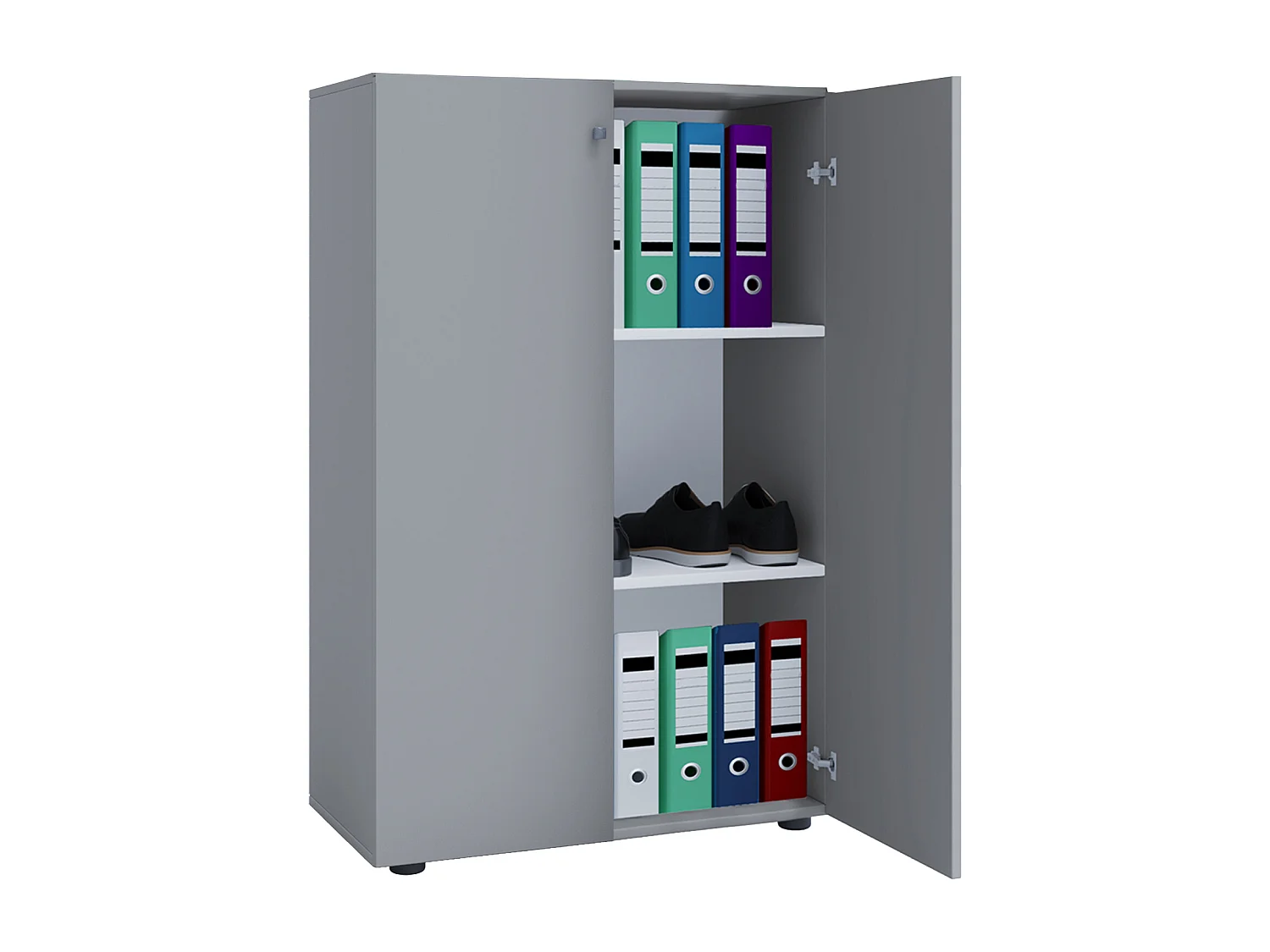 Office cabinet Lona Gray W. 70 x H. 111 x D. 38 cm