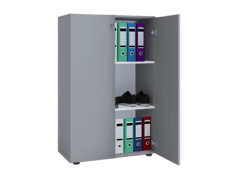 Office cabinet Lona Gray W. 70 x H. 111 x D. 38 cm
