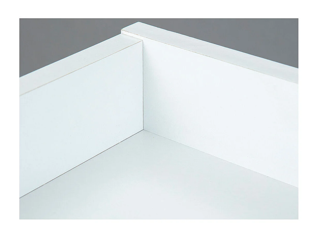 Prosar Commode à roulettes, 4 tiroirs, blanc.