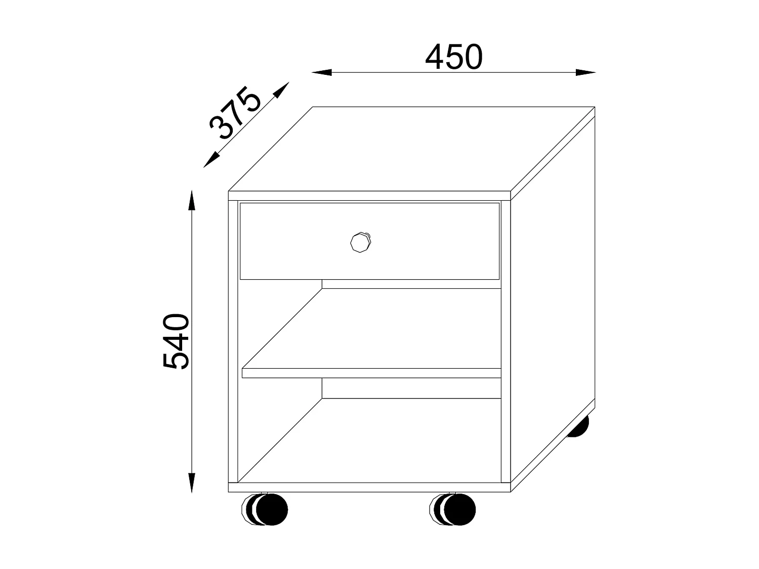 Houten rolcontainer lade Salda
