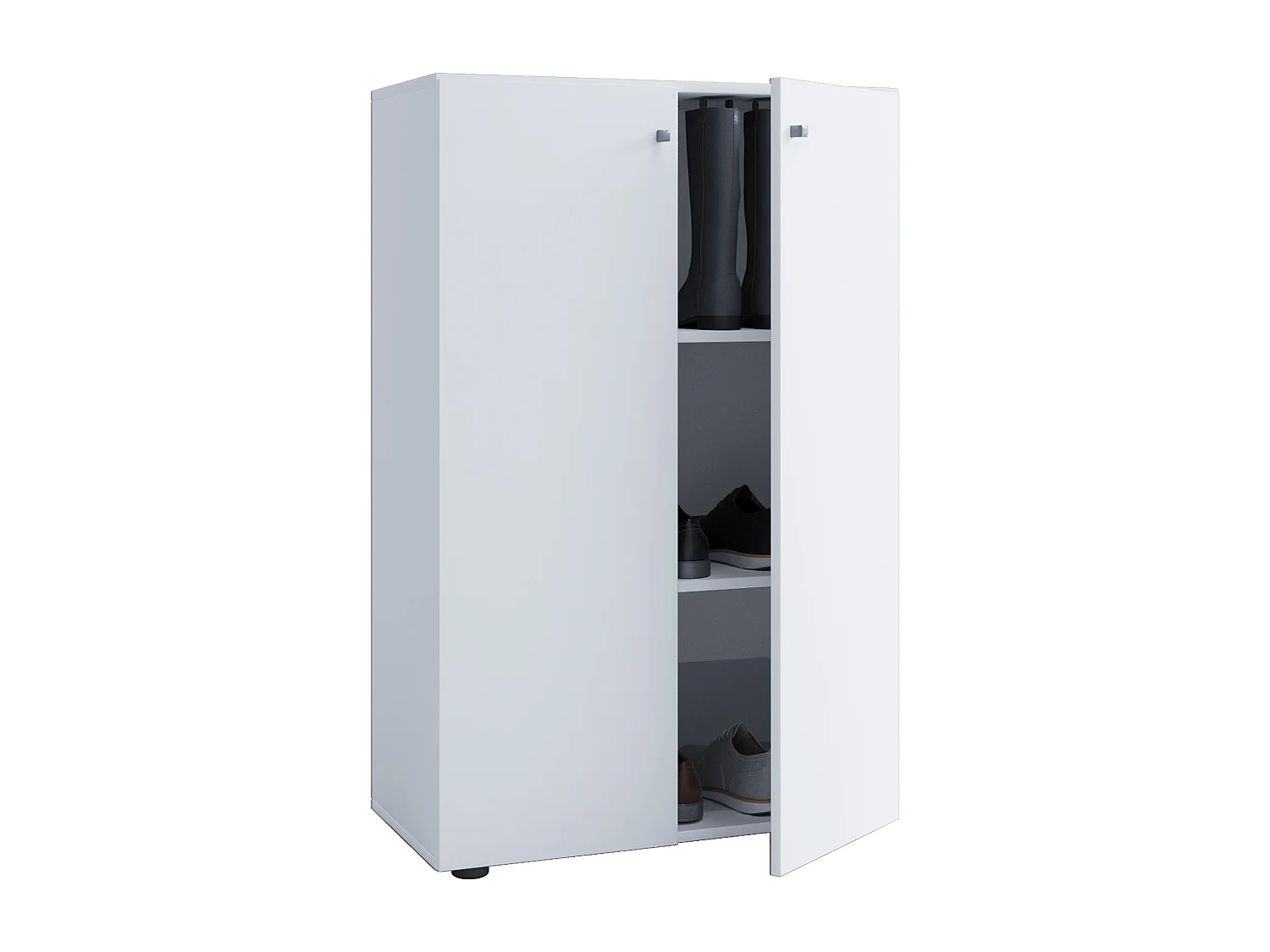 Lona Armoire universelle de bureau, commode de bureau, armoire haute, 2 portes, blanc.