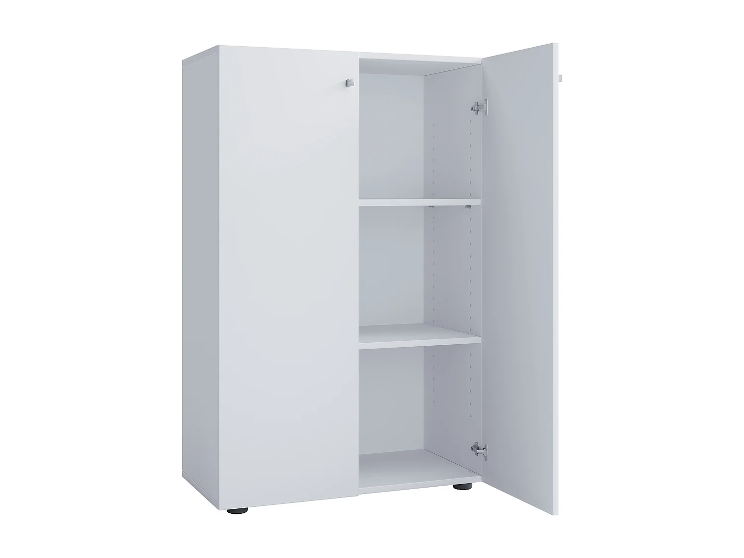 Lona Armoire universelle de bureau, commode de bureau, armoire haute, 2 portes, blanc.