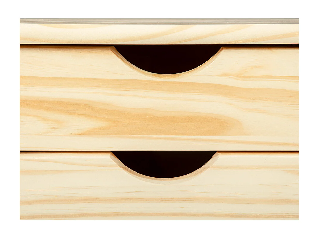 Nilar Commode à roulettes, 6 tiroirs, teinte naturelle.