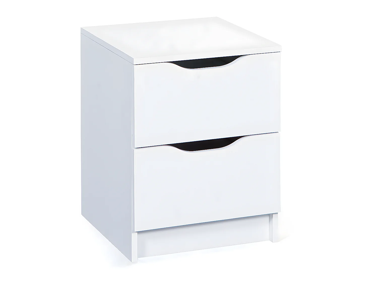 Wung Commode à 2 tiroirs, blanc.