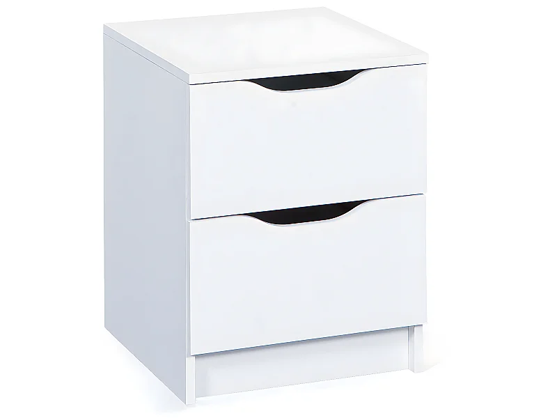 Wung Commode à 2 tiroirs, blanc.